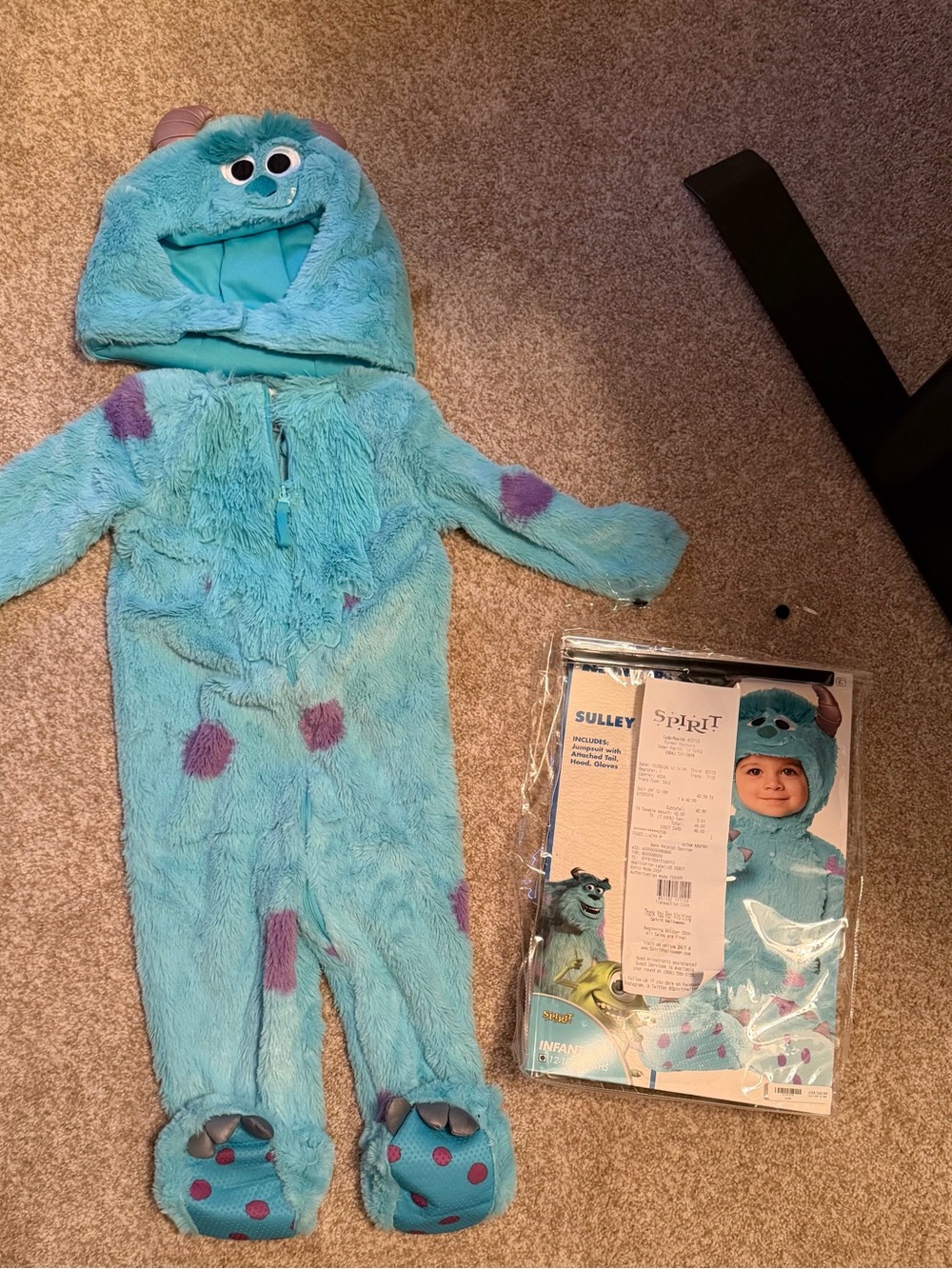 Spirit Blue and Purple Sulley Plush Infant Costume